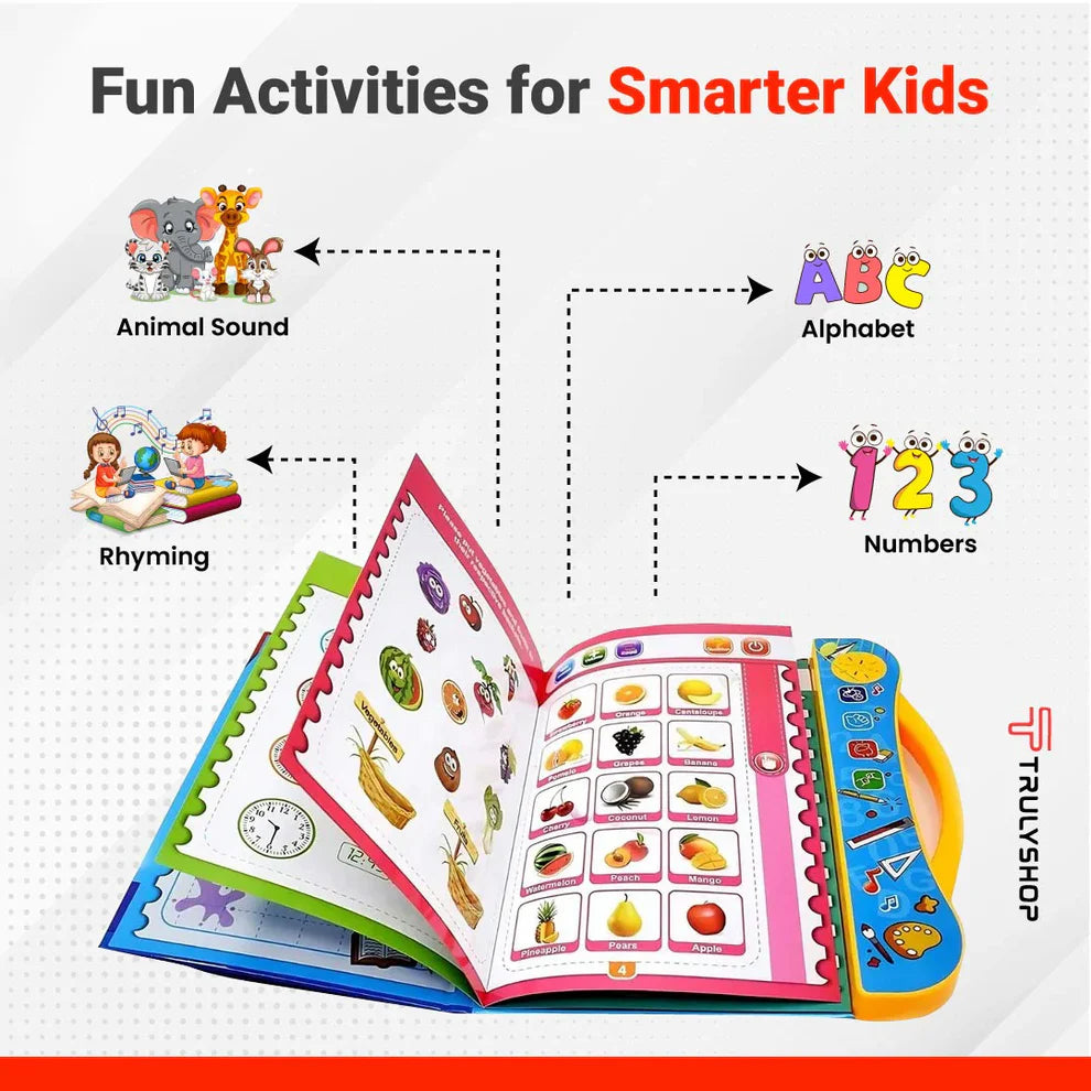 Kids Intelligence Sound Book – Fun Learning with Letters, Words, Numbers & Shapes + [Free Printable Preschool PDF Included]