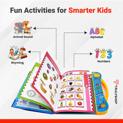 Kids Intelligence Sound Book – Fun Learning with Letters, Words, Numbers & Shapes + [Free Printable Preschool PDF Included]