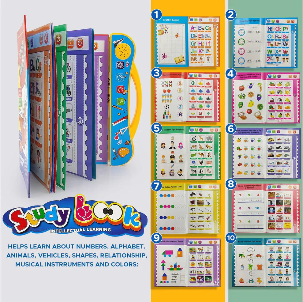 Kids Intelligence Sound Book – Fun Learning with Letters, Words, Numbers & Shapes + [Free Printable Preschool PDF Included]